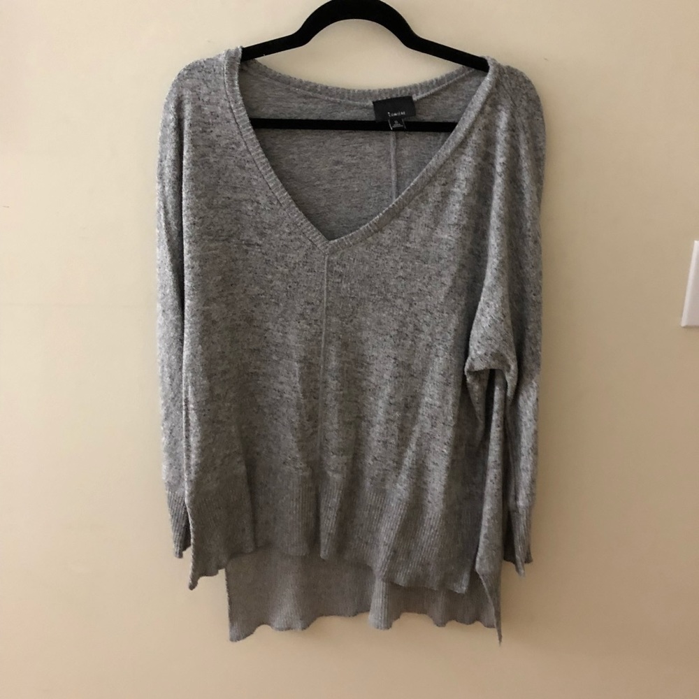 Gray v neck sweater